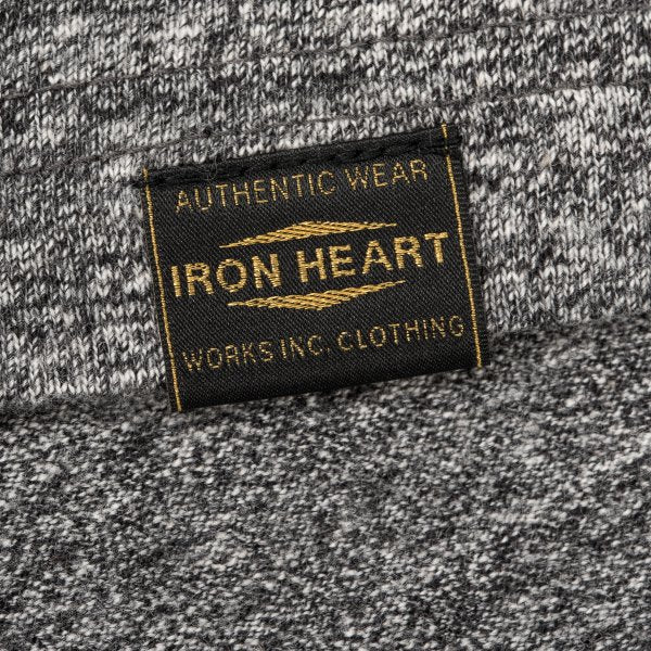 Iron Heart IHT-1610S-GRY 6.5oz Loopwheel Crew Neck T-Shirt - Grey