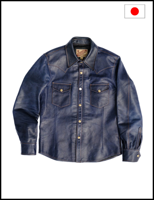The Shop Vancouver Pablo Indigo Horse Hide Western Shirt