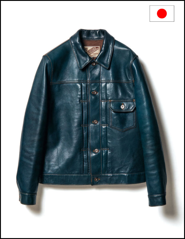 Y'2 Leather IB-140 Indigo Horse Hide Type 1 Jacket - The Shop