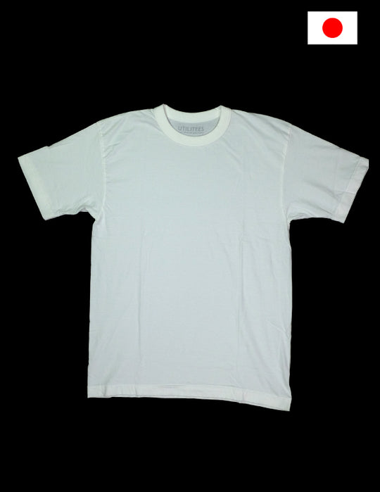 Utilitees Twin 2 Pack 5.5oz Loopwheel Crew Neck t shirt white ( Iron heart )